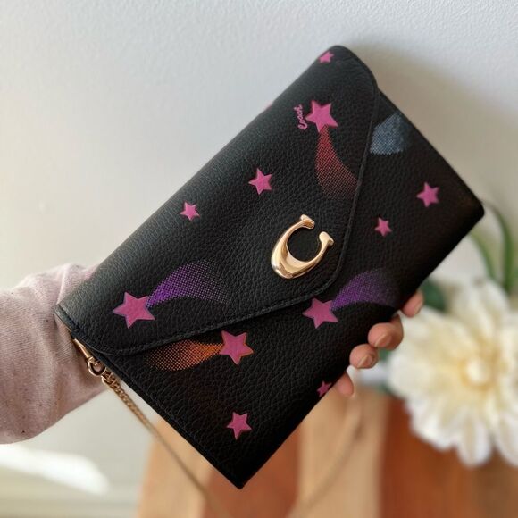 NWT Coach Tammie Clutch Crossbody With Disco Star Print - Picture 3 of 7